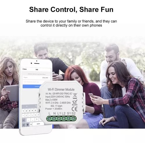 Controlador Dimmer Wifi 0 - 10v Tuya Smart