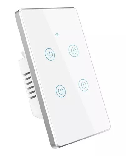 Switch Interruptor Inteligente Zigbee De Lujo Blanco Plata 4
