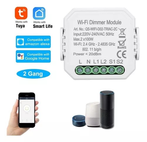 Controlador Dimmer Wifi 0 - 10v Tuya Smart